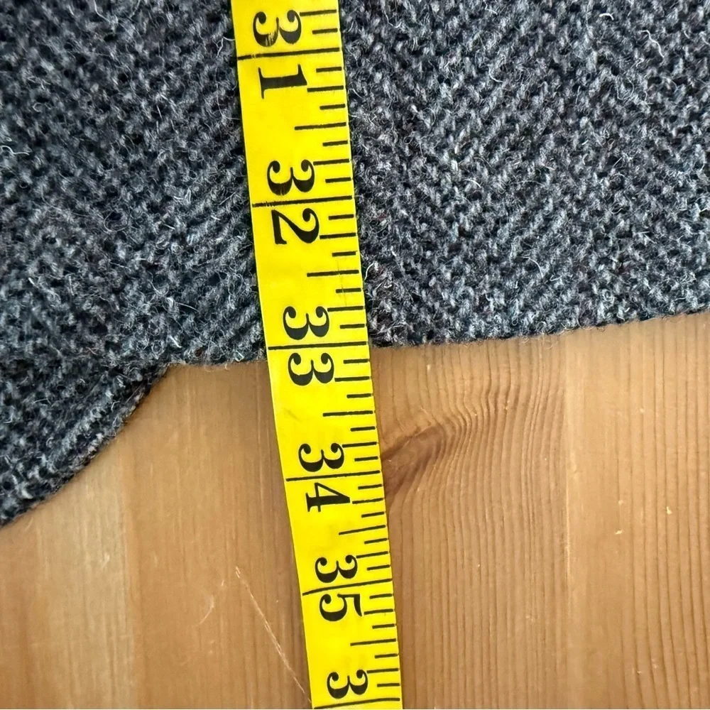 VINTAGE Pendleton 100% Virgin Wool Gray & Blue Herringbone Sport Coat Size 44L